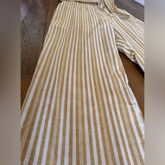 💖5 for $50💖SIENNA SKY Jumper spaghetti straps striped yellow and white Lined - Picture 5 of 12